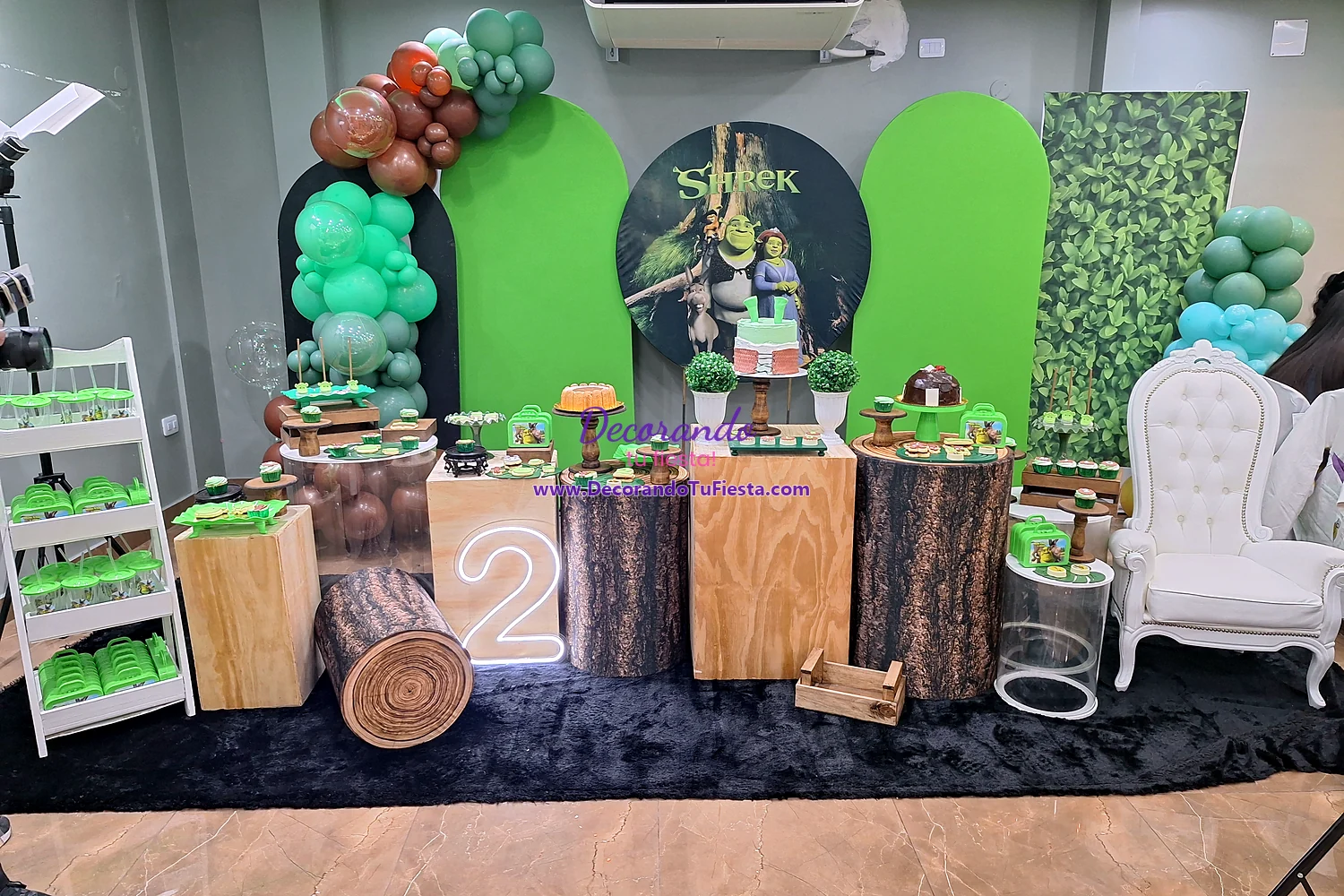 Vista principal de cumpleaños de Shrek