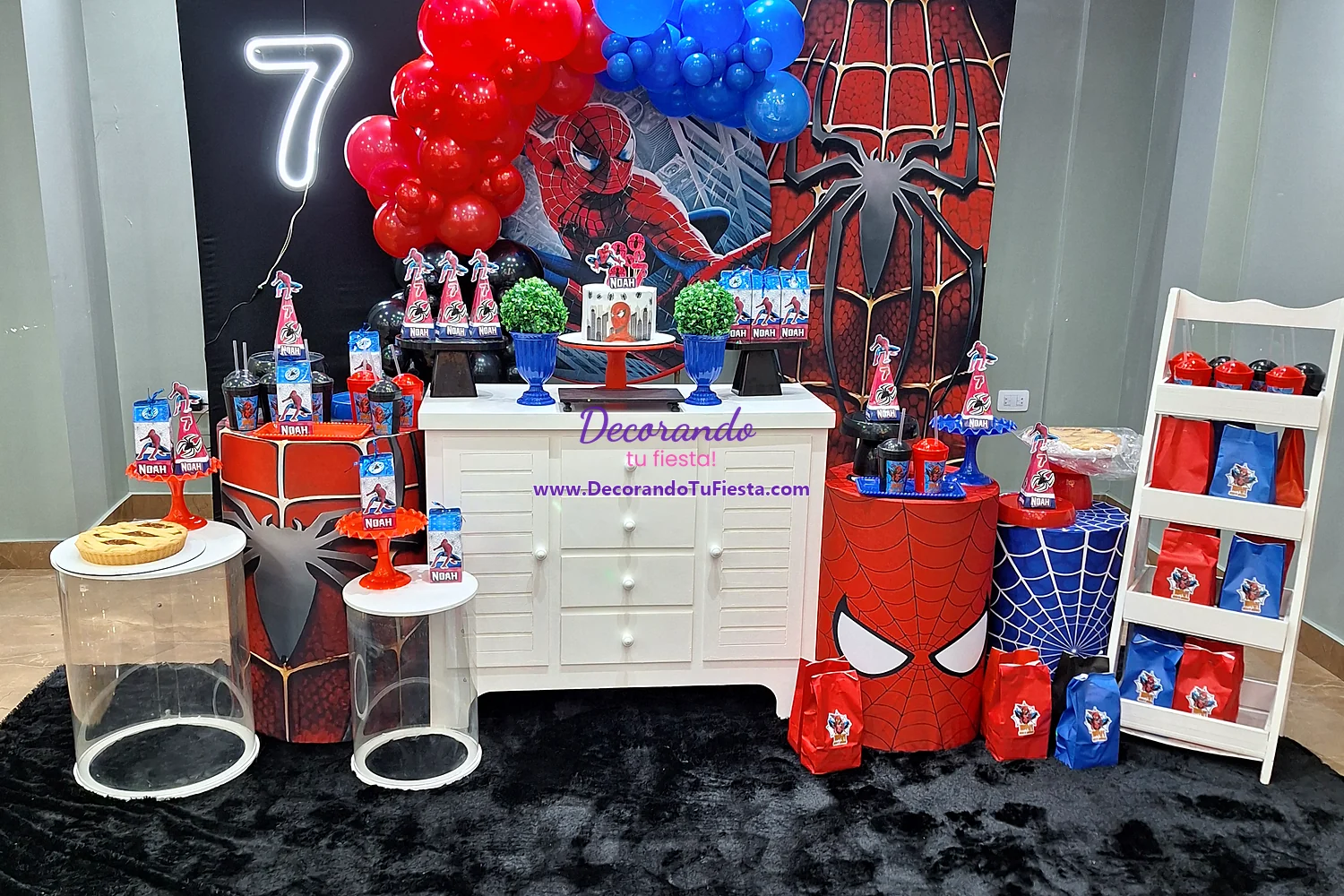 Vista principal de cumpleaños de Spider-Man
