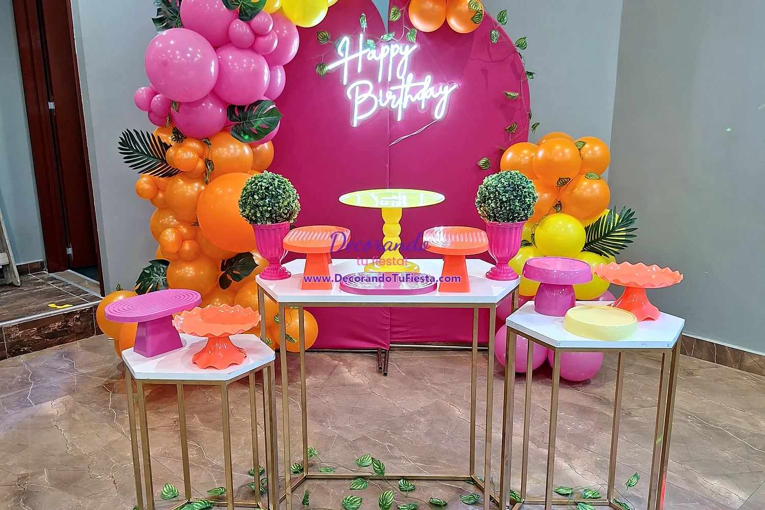 Vista principal de tropical para cumpleaños de 40 años